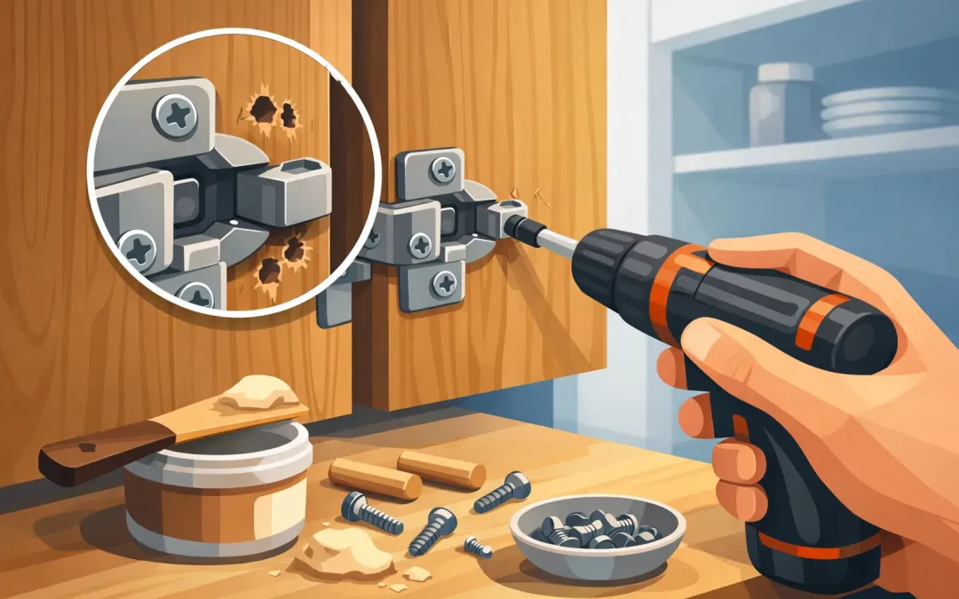 How to Fix Loose Cabinet Hinges That Won’t Stay Put