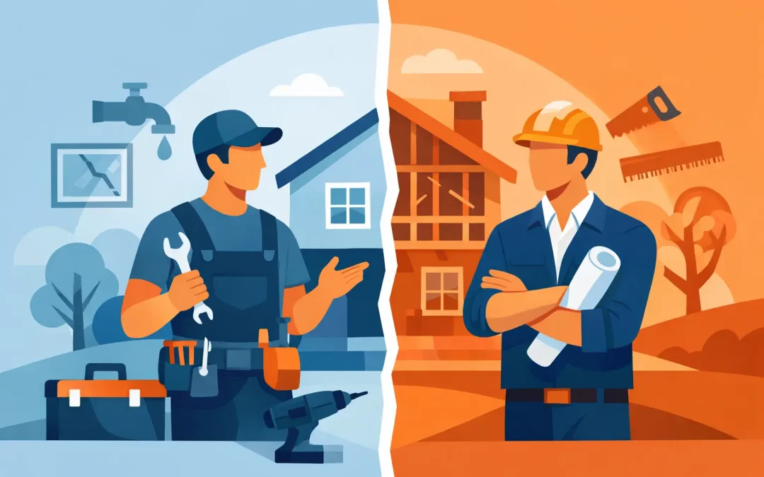 Handyman Versus Contractor for Home Repairs