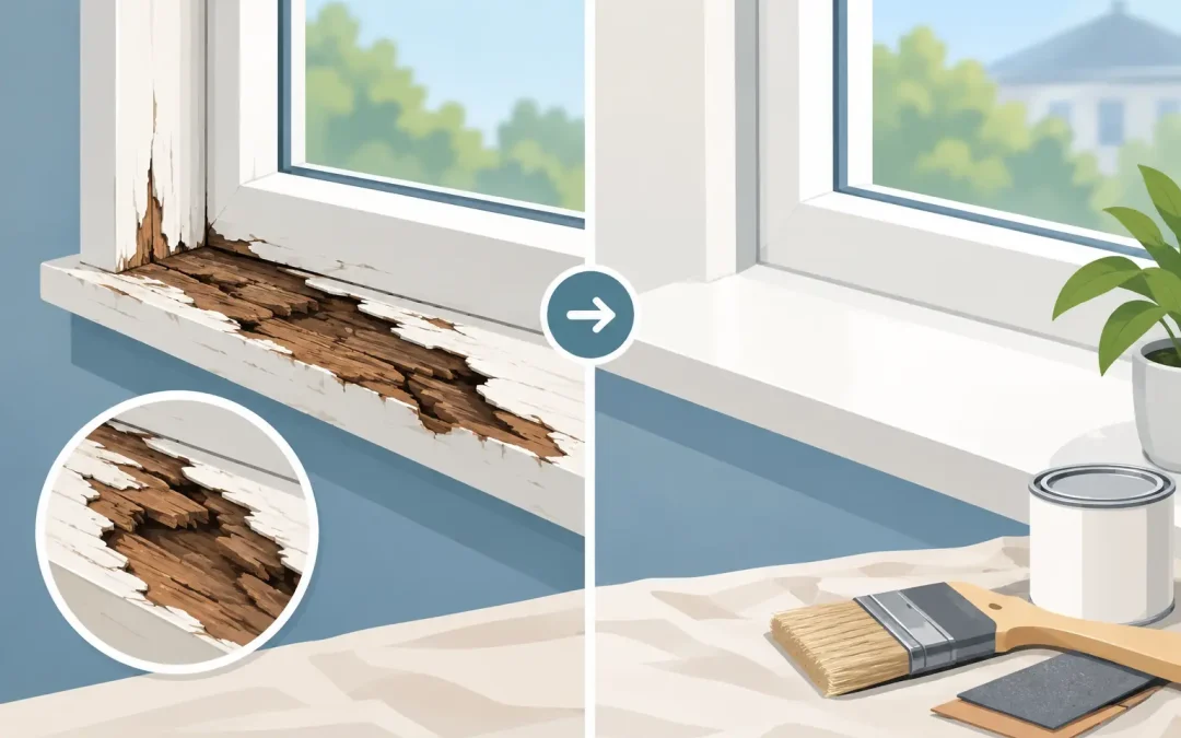 Rotted Window Sill Restoration That Lasts